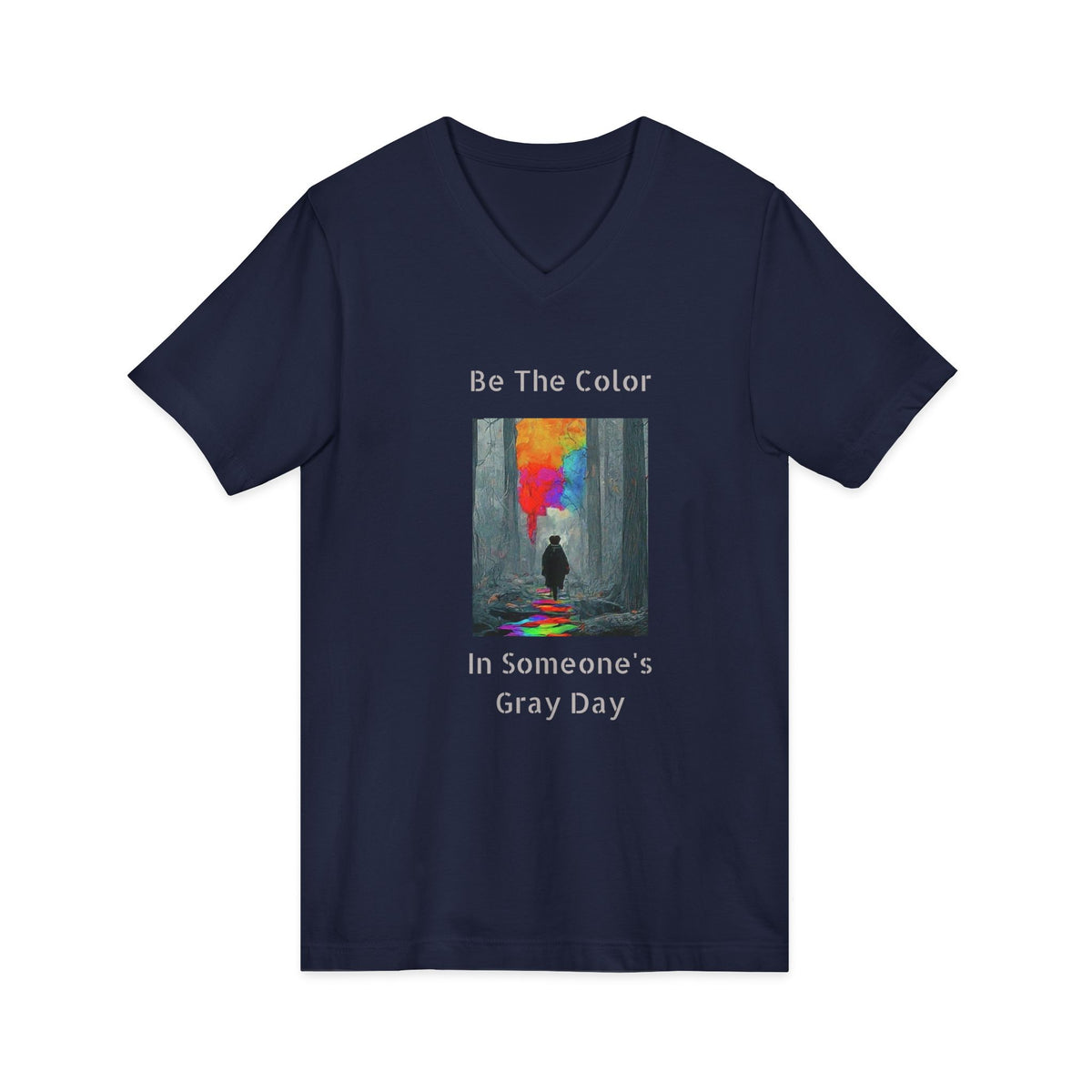 Unisex Be the Color V-Neck Tee