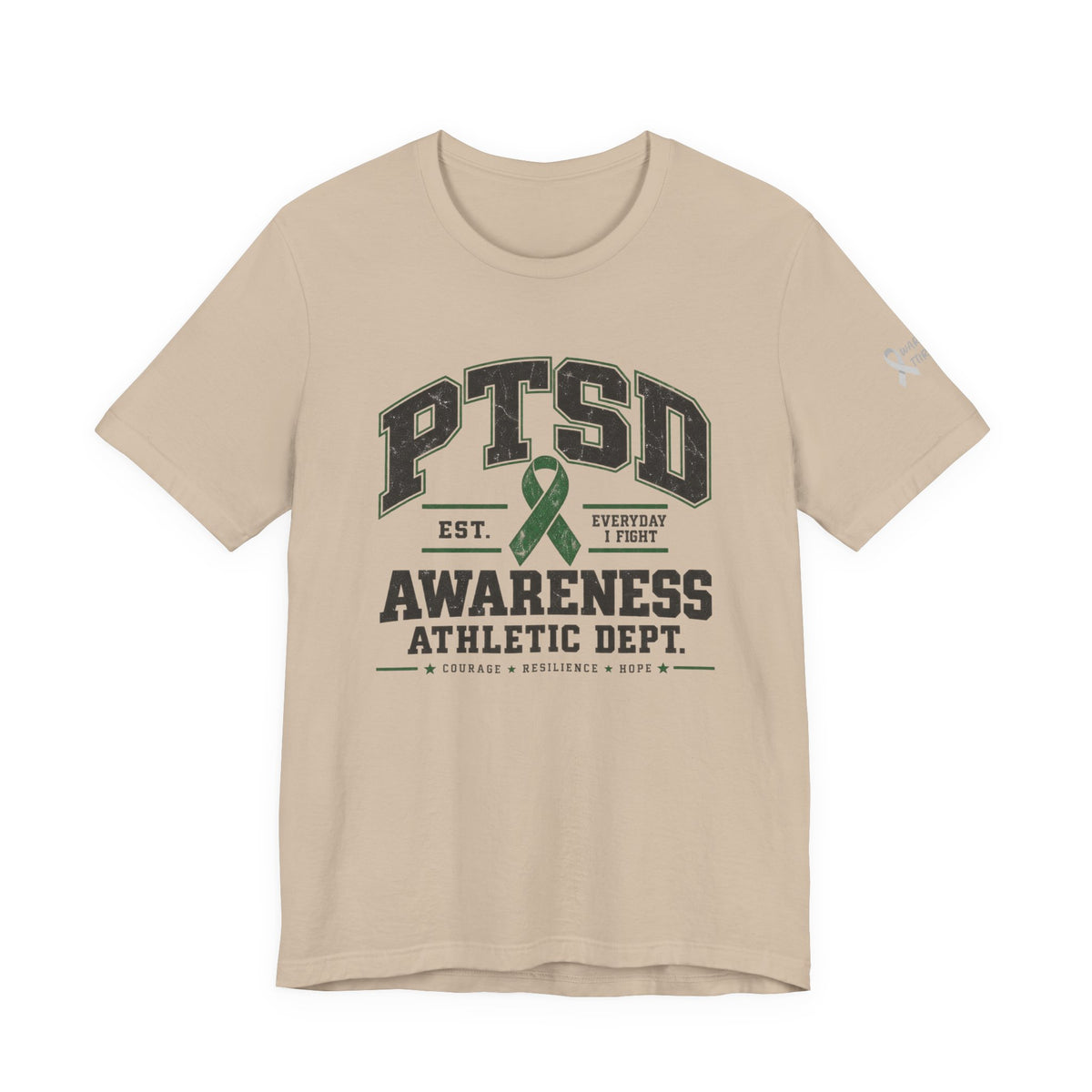 PTSD Awareness Athletic Department Green Ribbon Tee