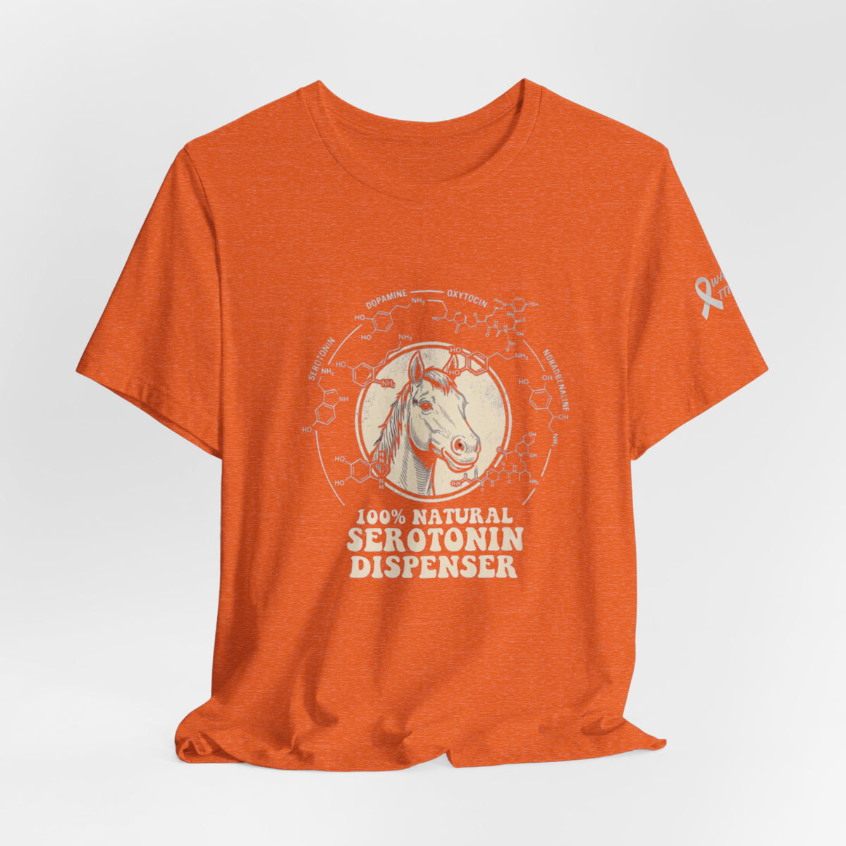 Horse 100% Natural Serotonin Dispenser T-Shirt | Equestrian Mental Health Graphic Tee