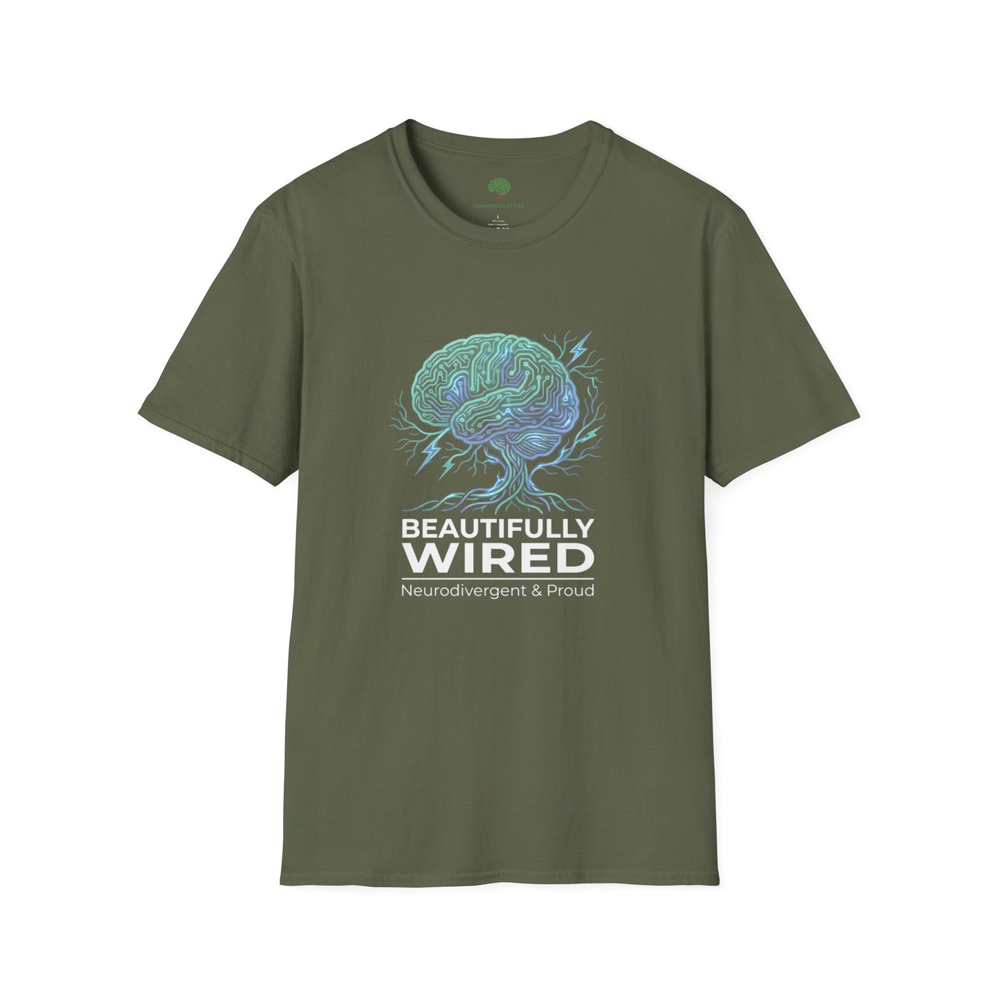 Beautifully Wired Brain T-Shirt — Neurodivergent Pride Tee
