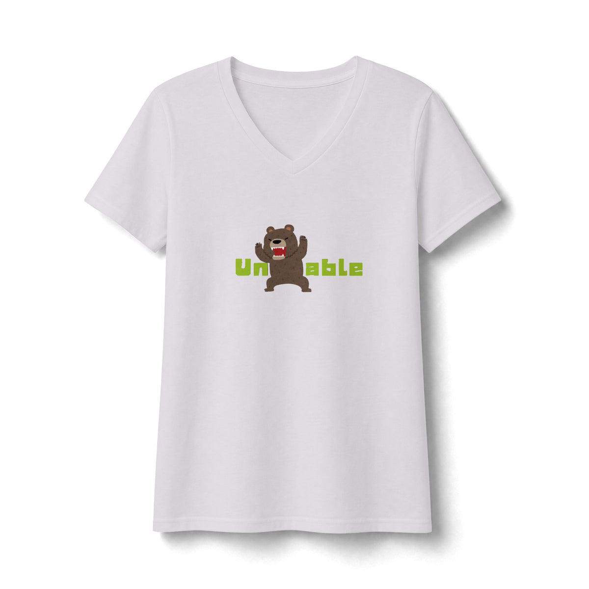 Un-Bearable Cute Bear Graphic Mental Health V Neck