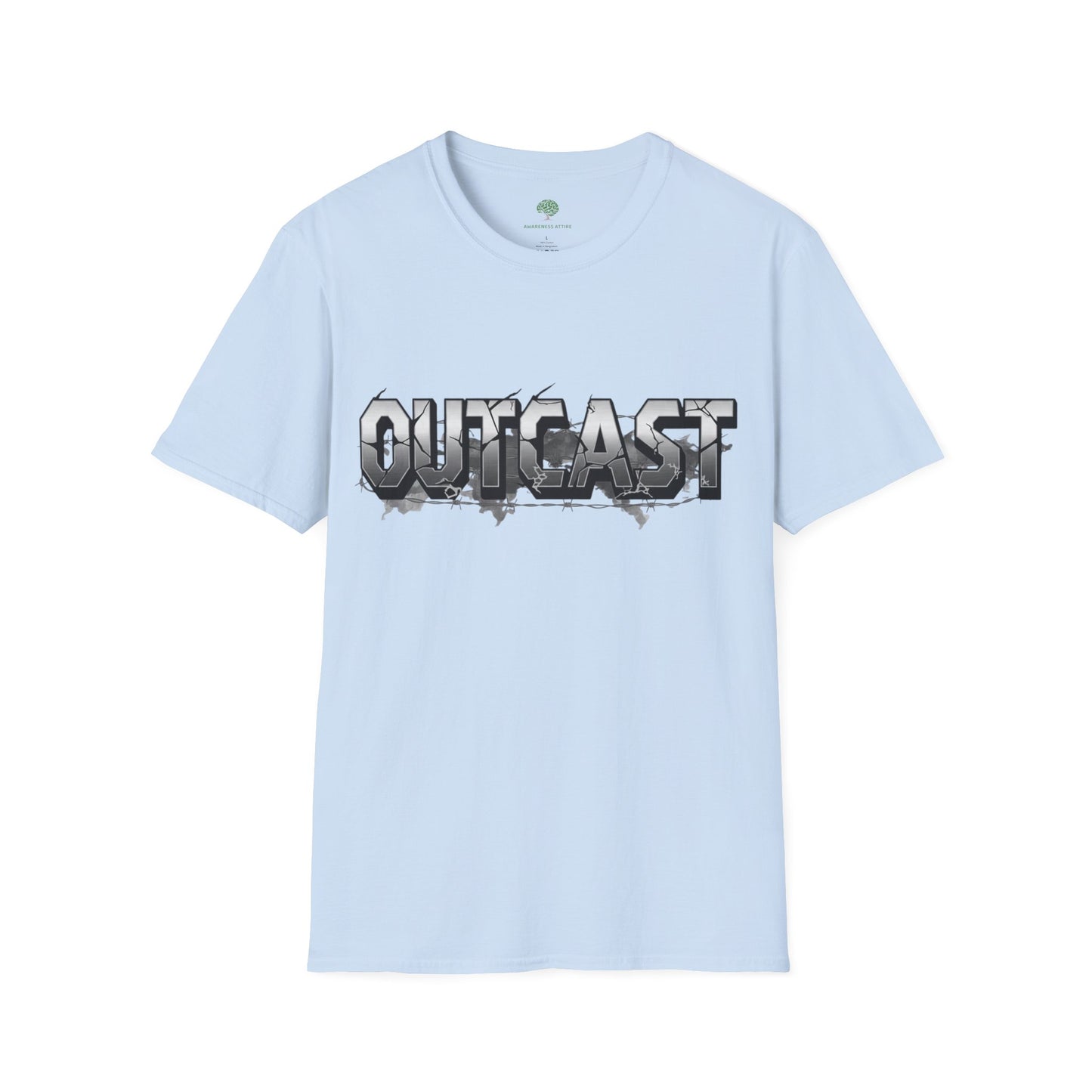 "Outcast" T-Shirt | Minimalist Typography Slogan Tee