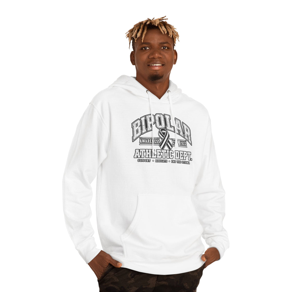 Bipolar Athletic Dept. Hoodie — Retro Varsity Mental Health Awareness Sweatshirt