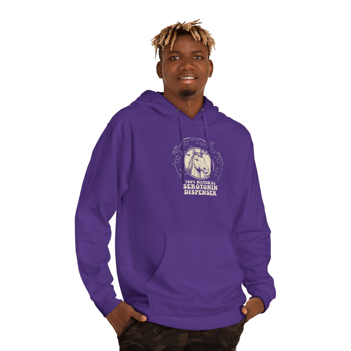Horse 100% Natural Serotonin Dispenser T-Shirt | Equestrian Mental Health Graphic Tee