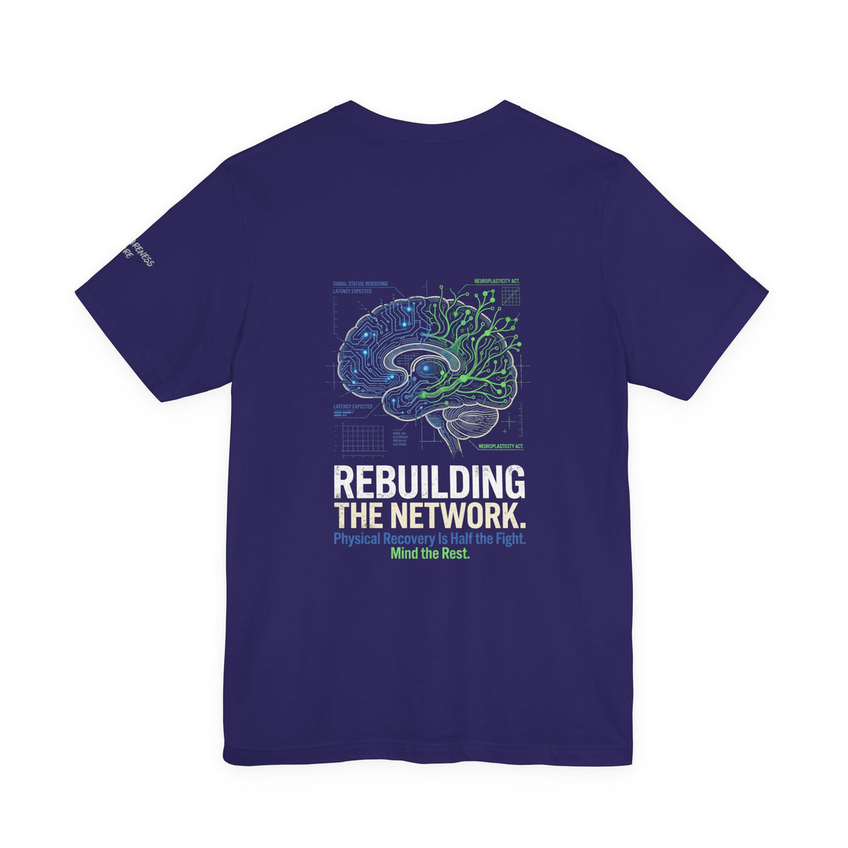 Rebuilding The Network Tee | Post-Stroke Depression & Neuroplasticity Heavyweight T-Shirt