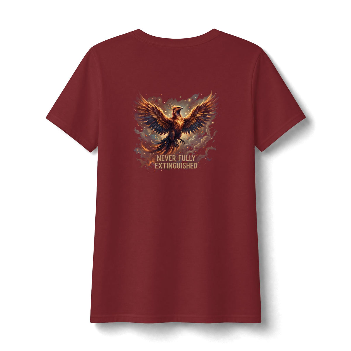 Never Fully Extinguished Phoenix Mental Health Women's V-Neck