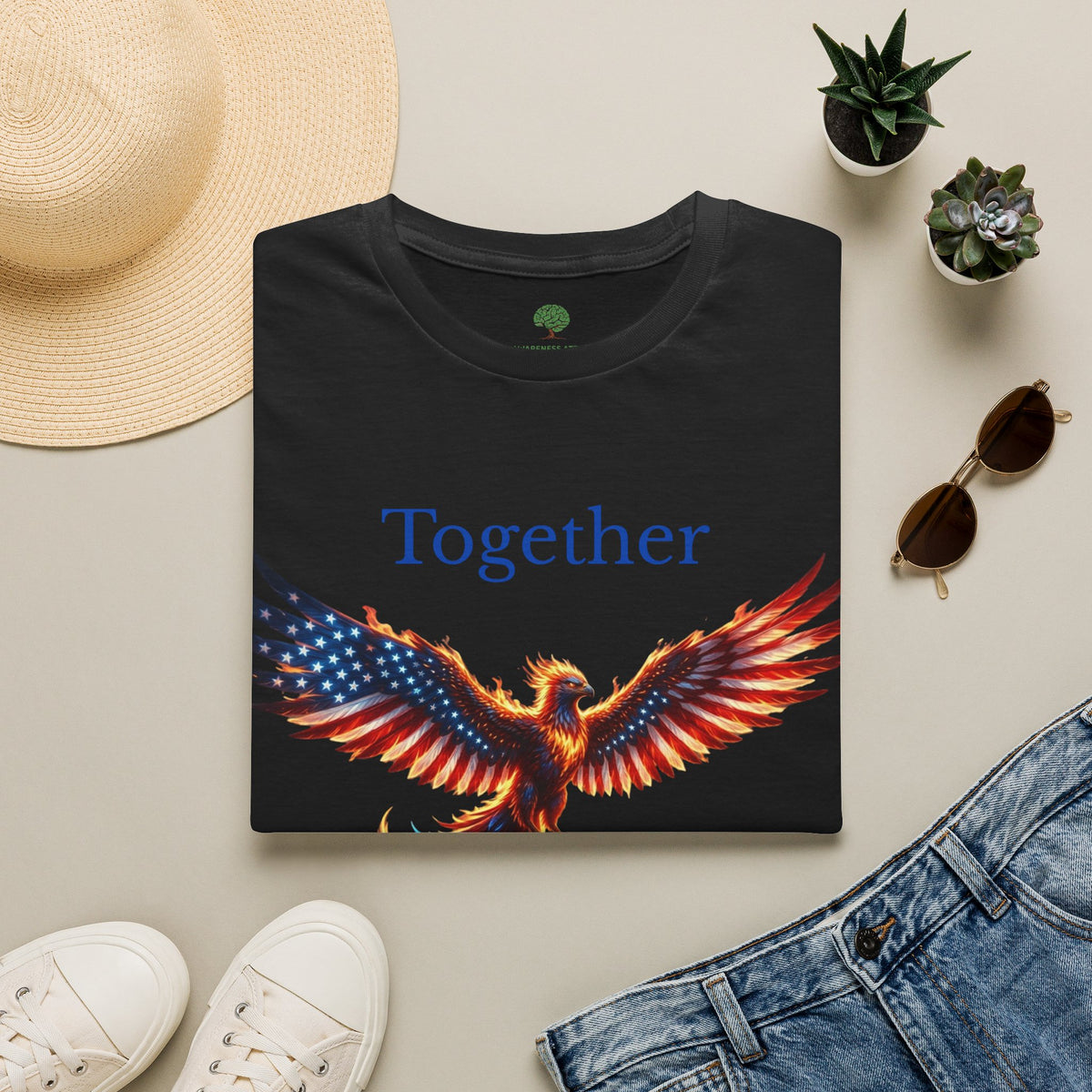 Together We Will Rise Graphic Tee | Phoenix Mascot Shirt