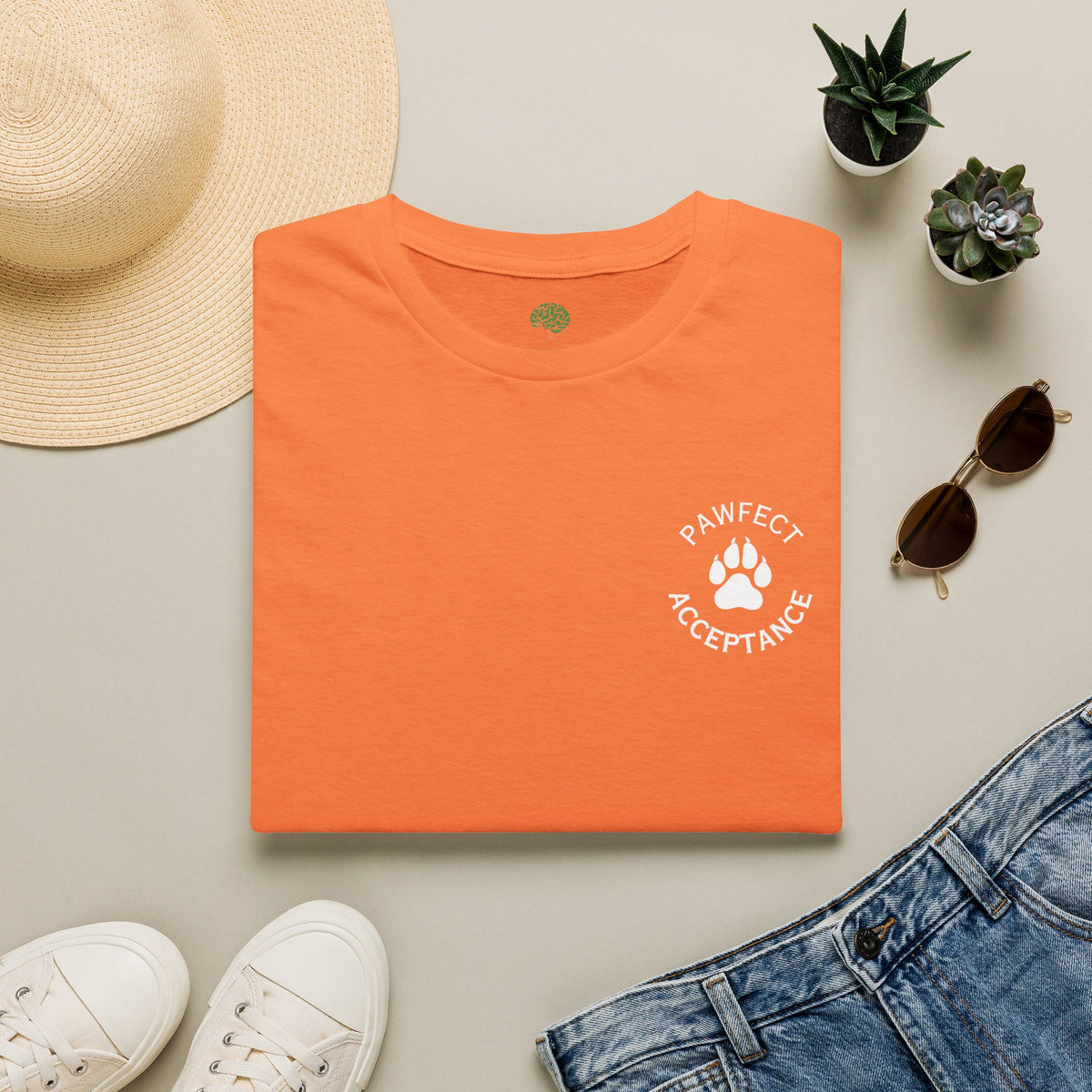"Pawfect Acceptance" Dog Paw Print Tee