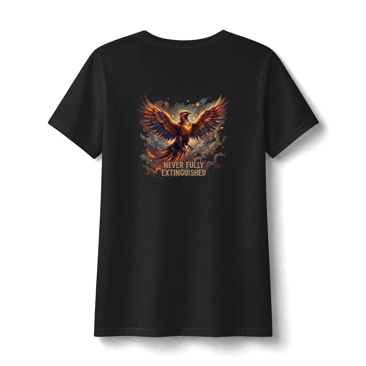 Never Fully Extinguished Phoenix Mental Health Women's V-Neck