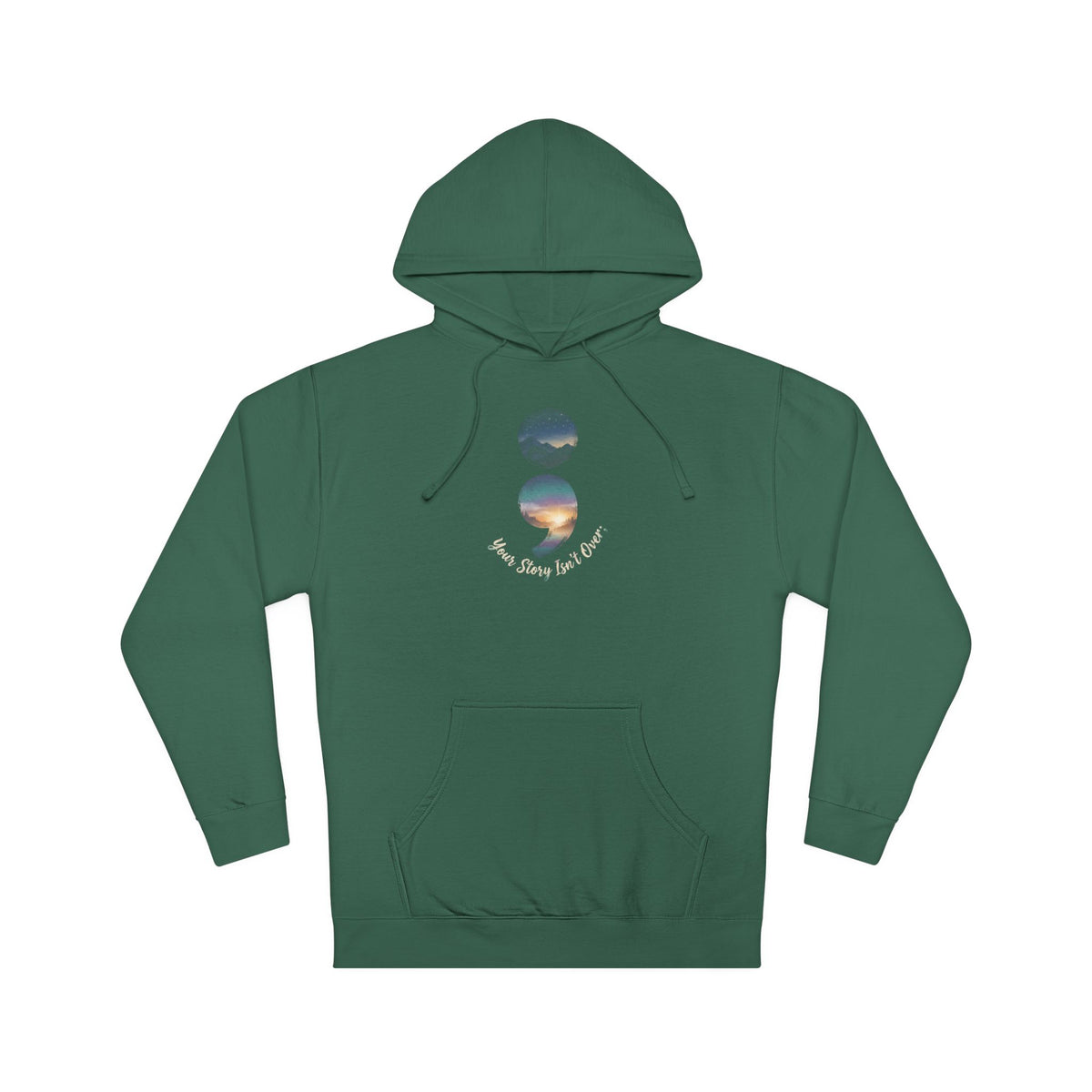 Your Story Isn’t Over Yet Semicolon Graphic Hoodie | Suicide Awareness & Mental Health Hoodie