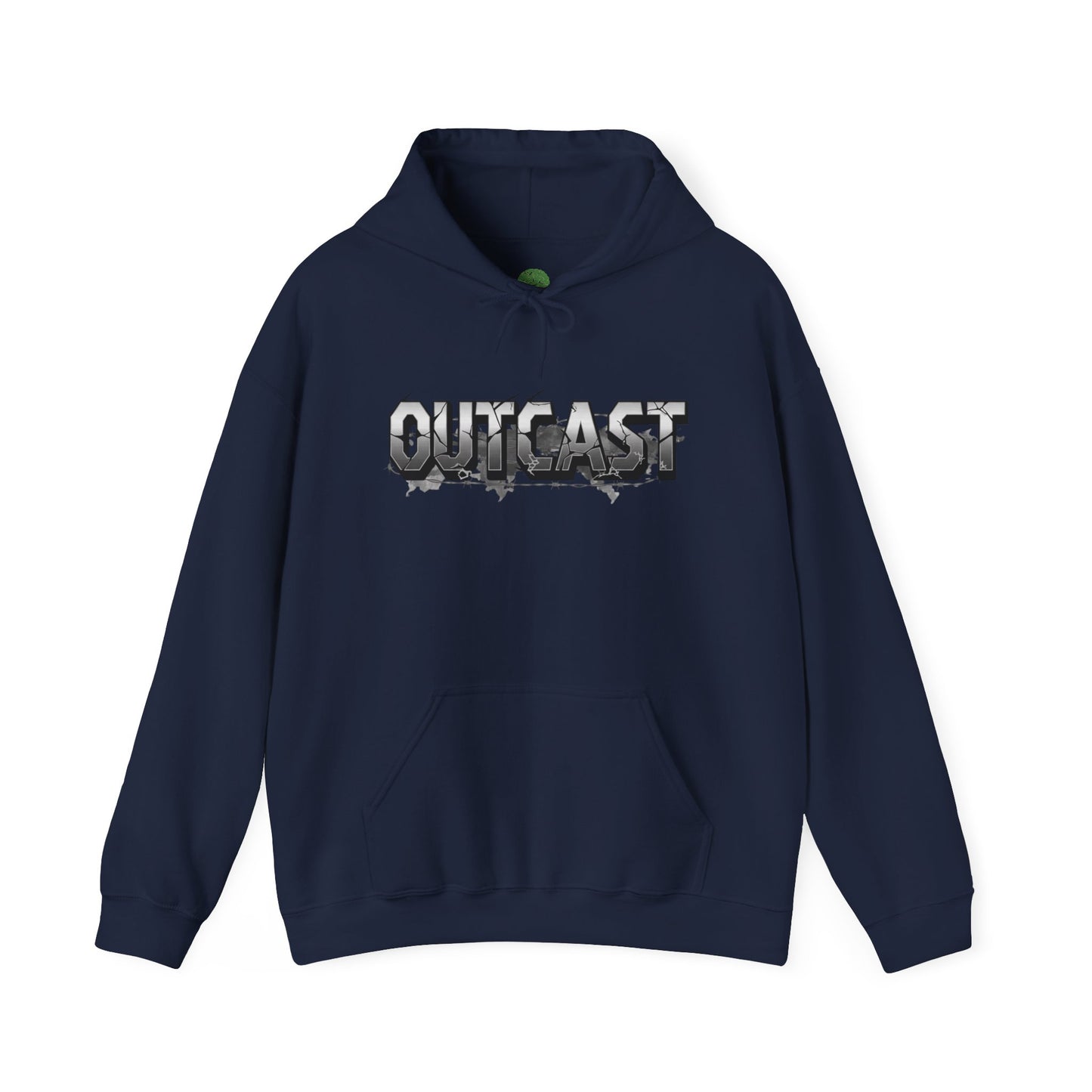 Outcast Graphic Hoodie — Grunge Drip Streetwear Pullover