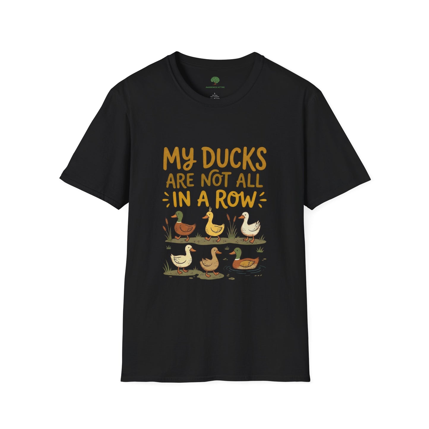 “My Ducks Are Not All In A Row” Cute Duck Graphic Tee