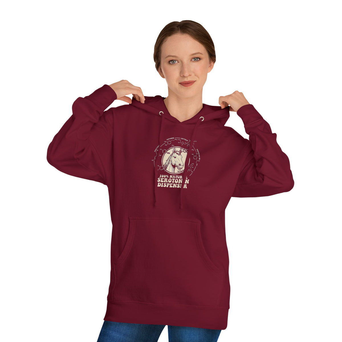 Horse 100% Natural Serotonin Dispenser T-Shirt | Equestrian Mental Health Graphic Tee