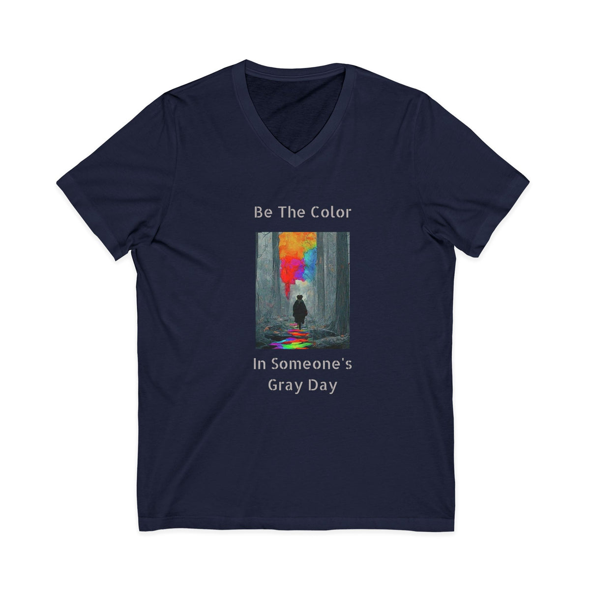 Unisex Be the Color V-Neck Tee