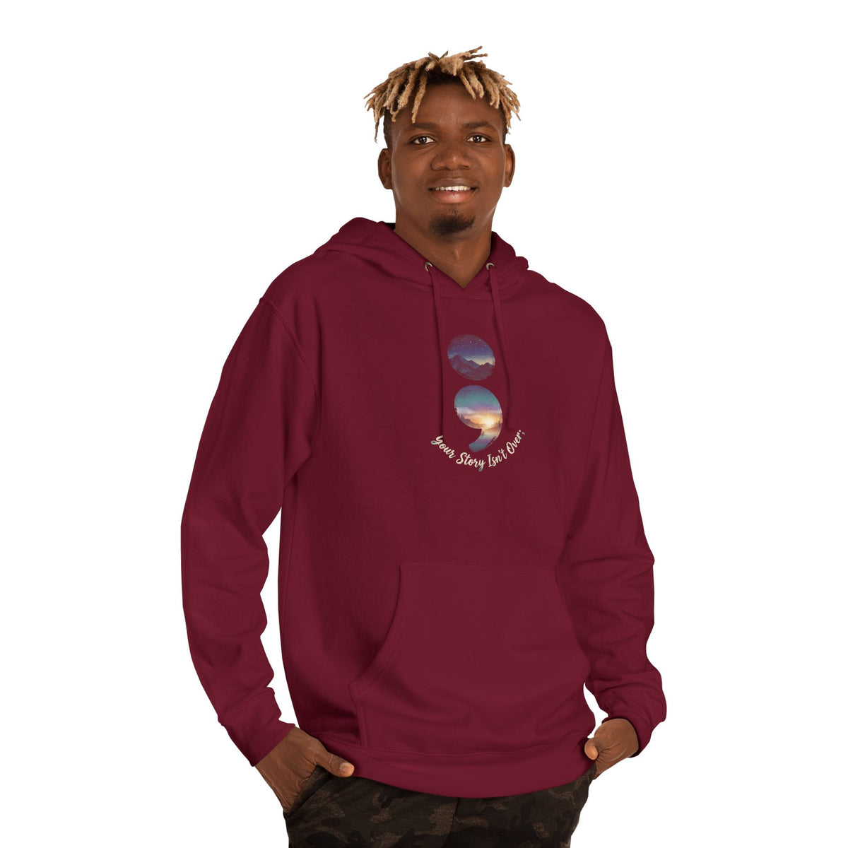 Your Story Isn’t Over Yet Semicolon Graphic Hoodie | Suicide Awareness & Mental Health Hoodie
