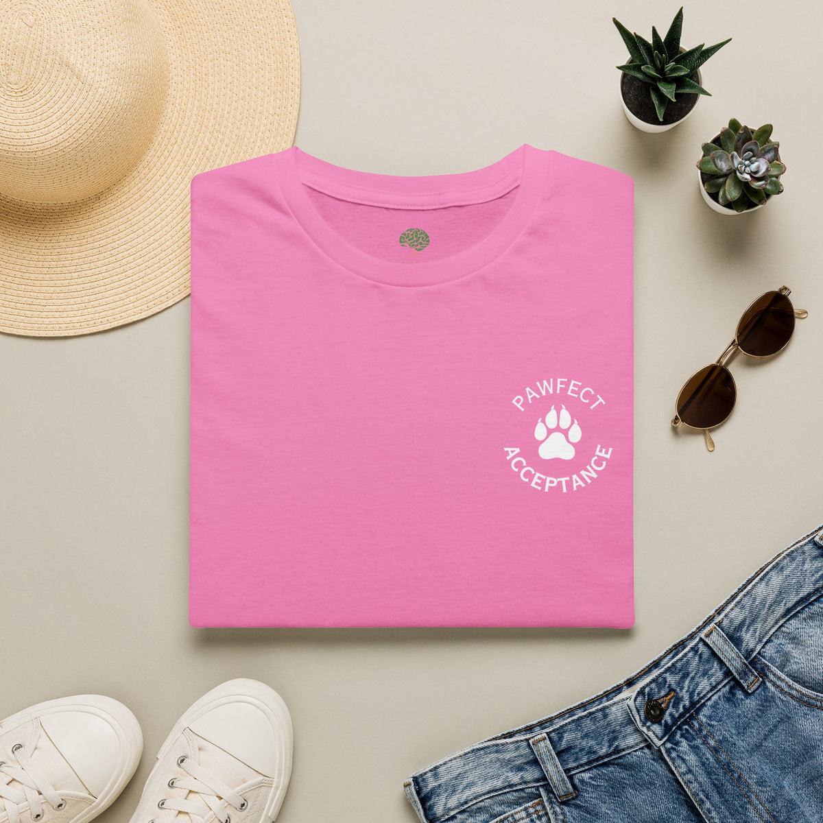 "Pawfect Acceptance" Dog Paw Print Tee