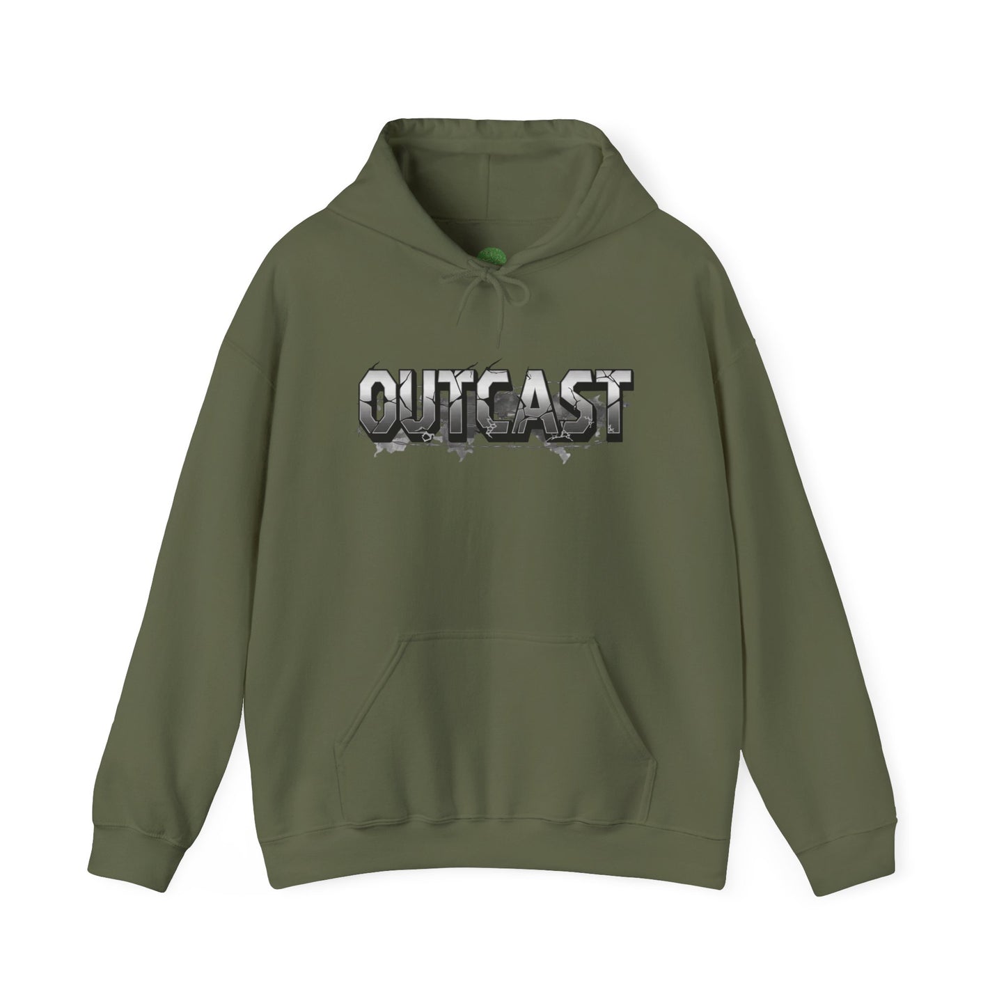 Outcast Graphic Hoodie — Grunge Drip Streetwear Pullover