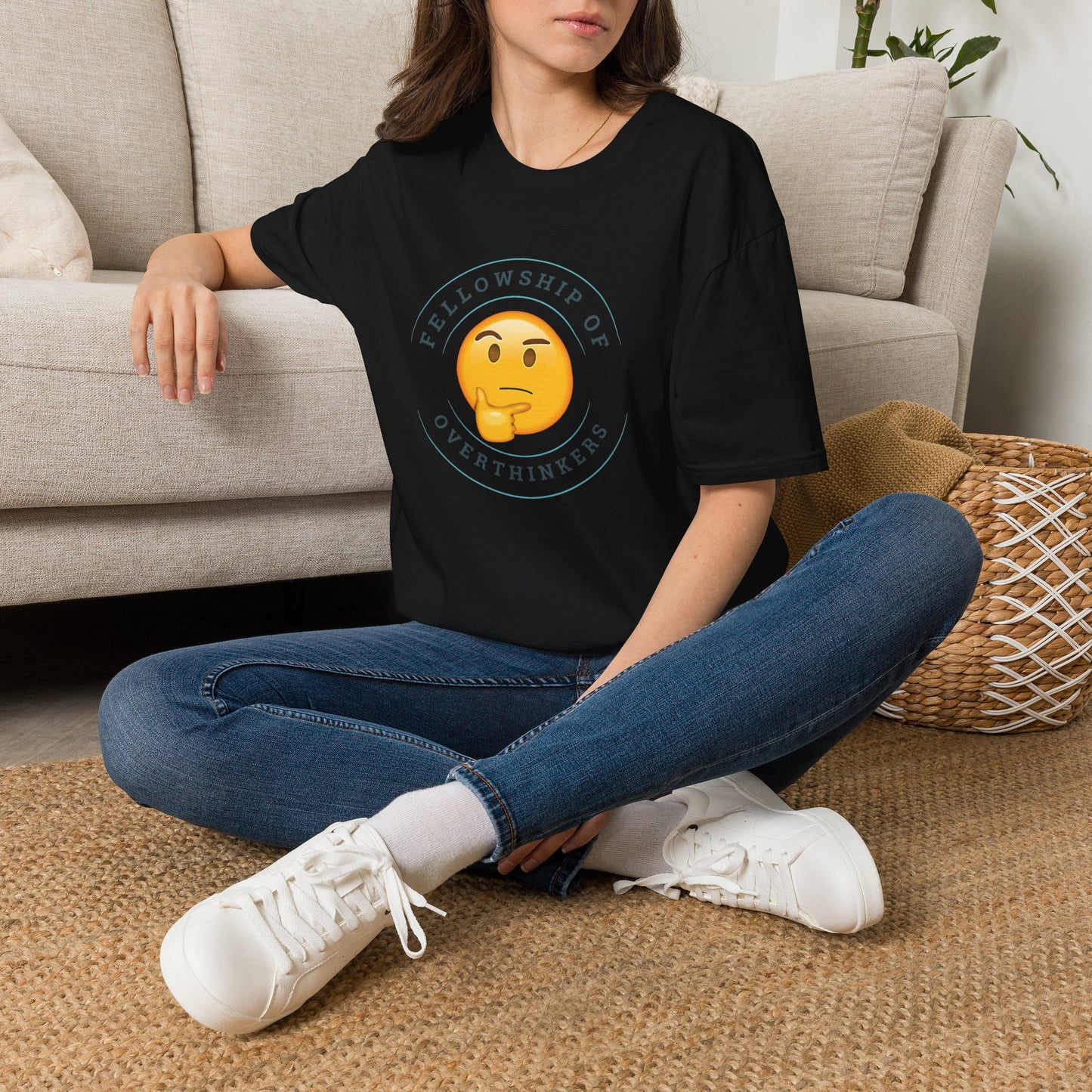 Funny Anxiety Graphic Tee - Fellowship of Overthinkers