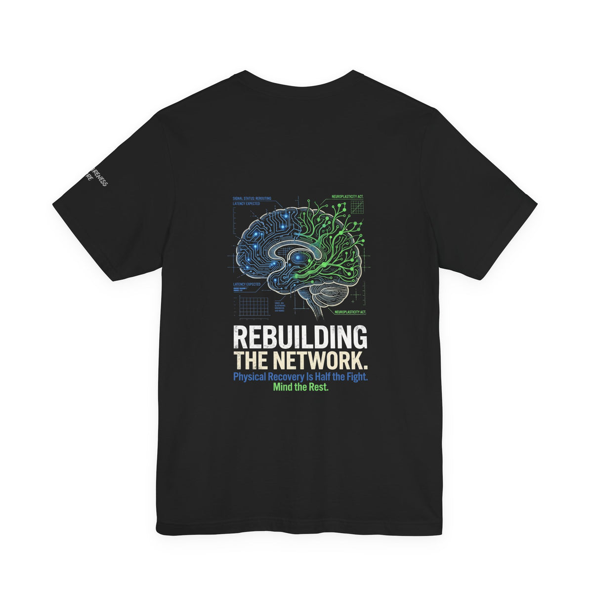 Rebuilding The Network Tee | Post-Stroke Depression & Neuroplasticity Heavyweight T-Shirt