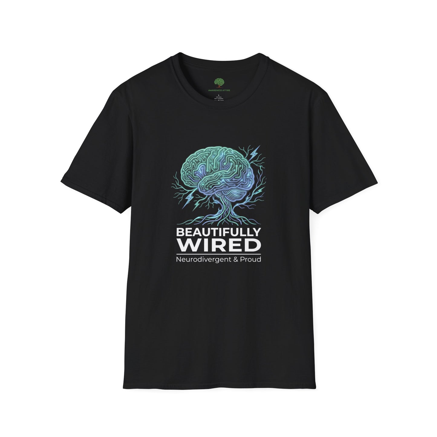 Beautifully Wired Brain T-Shirt — Neurodivergent Pride Tee