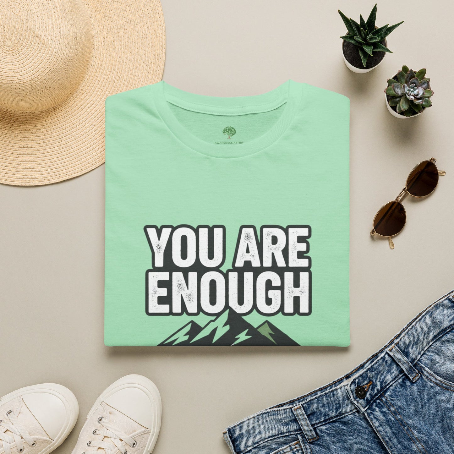 You Are Enough Tee — Motivational Mountain T-Shirt (“Prove Them Wrong”)