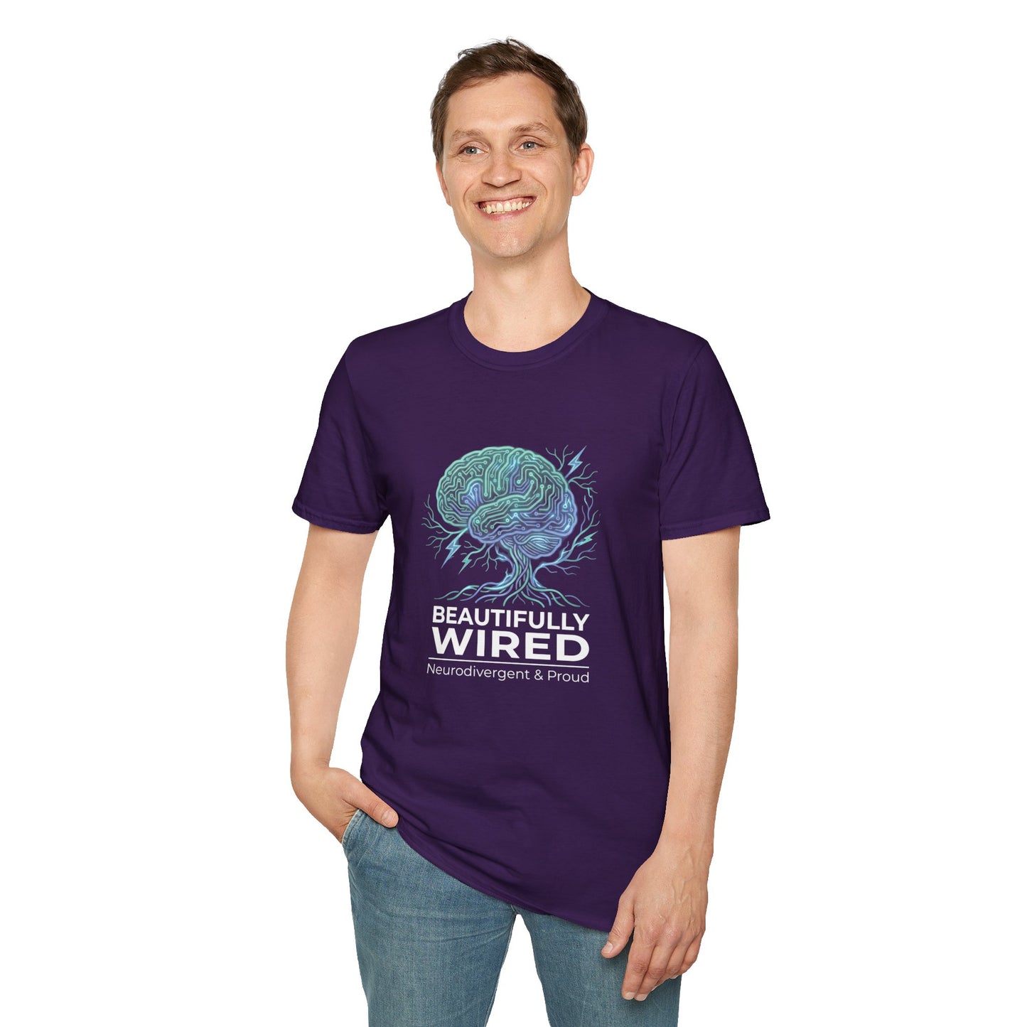 Beautifully Wired Brain T-Shirt — Neurodivergent Pride Tee