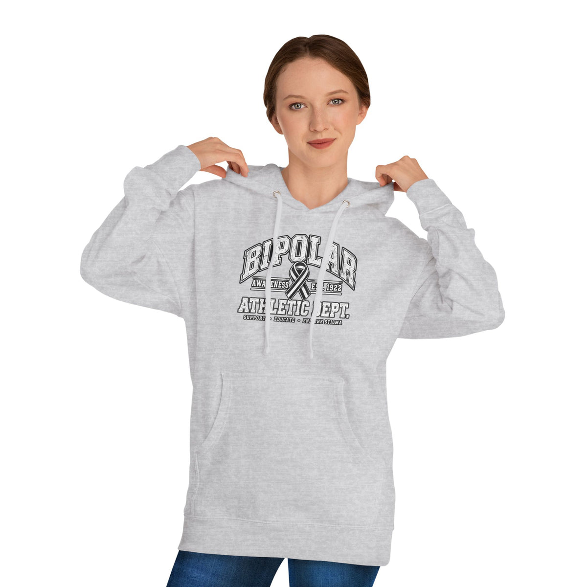 Bipolar Athletic Dept. Hoodie — Retro Varsity Mental Health Awareness Sweatshirt