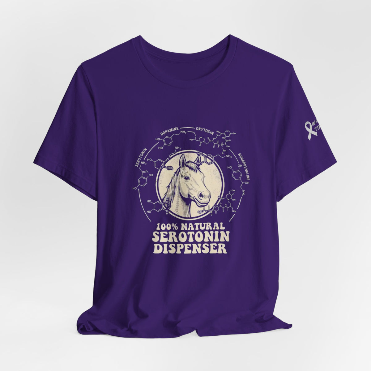 Horse 100% Natural Serotonin Dispenser T-Shirt | Equestrian Mental Health Graphic Tee