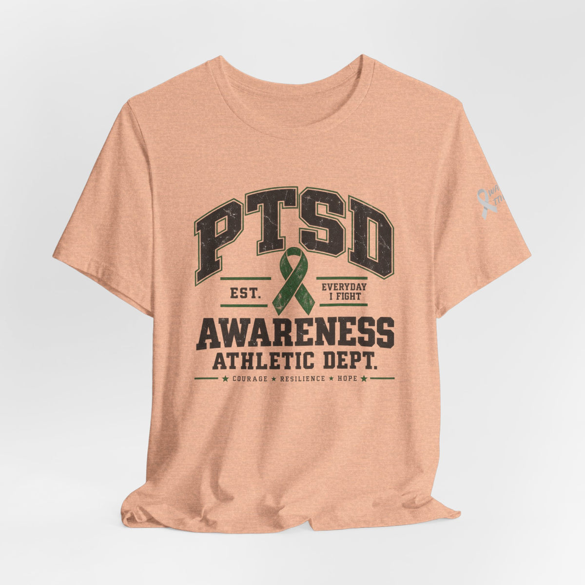 PTSD Awareness Athletic Department Green Ribbon Tee