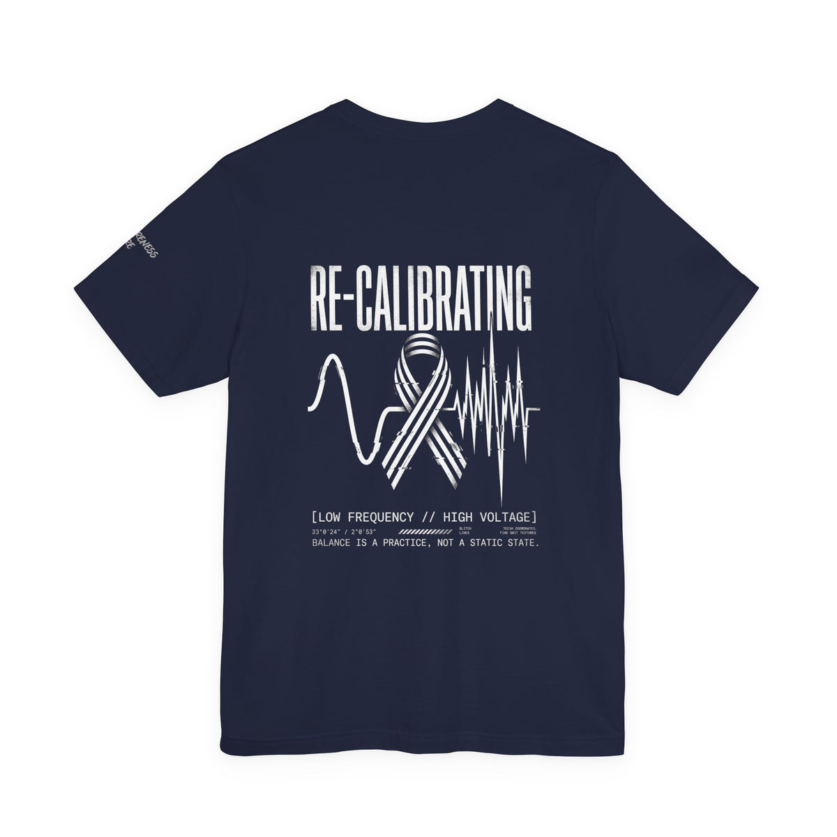 Re-Calibrating Ribbon Tee — Awareness Support Short Sleeve Shirt