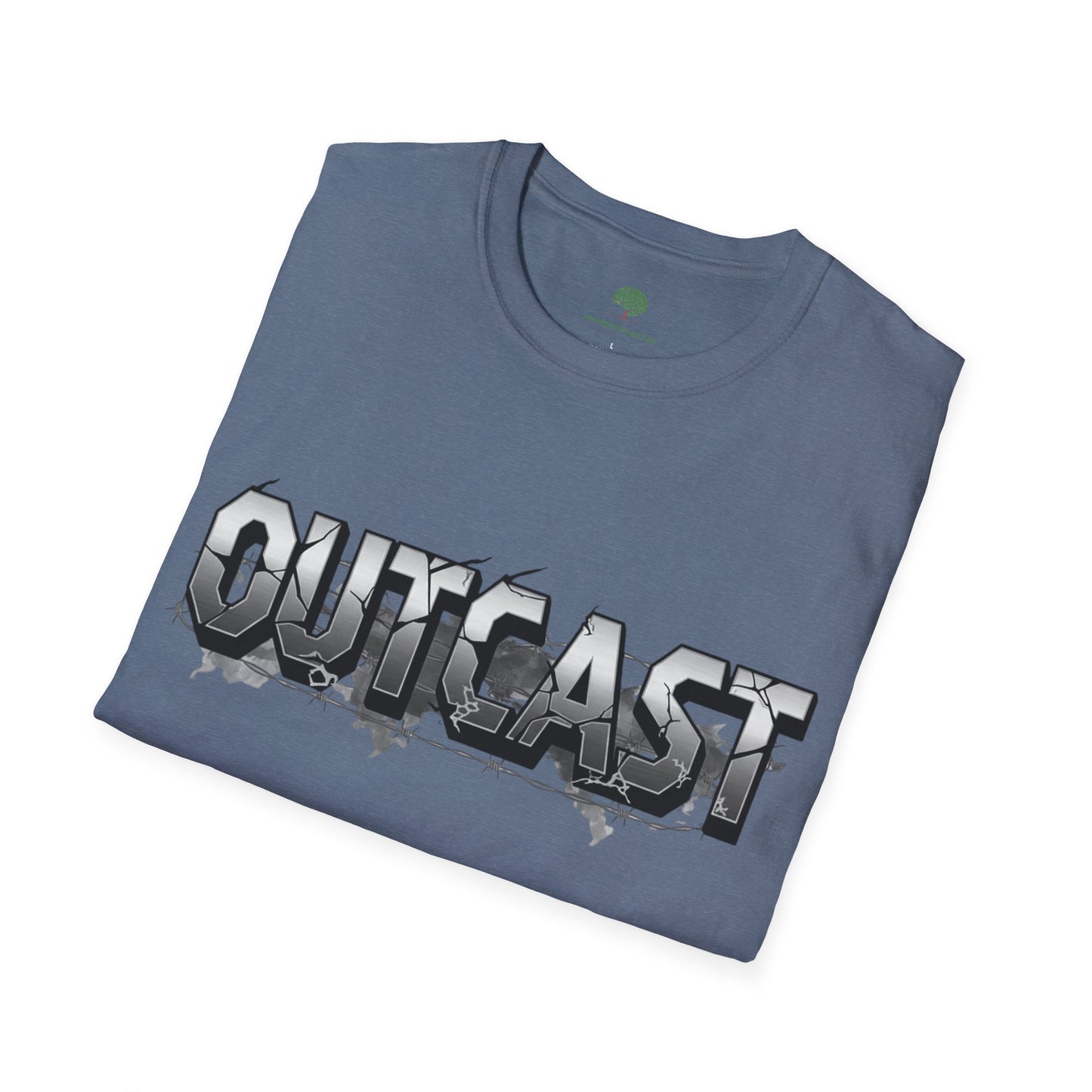 "Outcast" T-Shirt | Minimalist Typography Slogan Tee