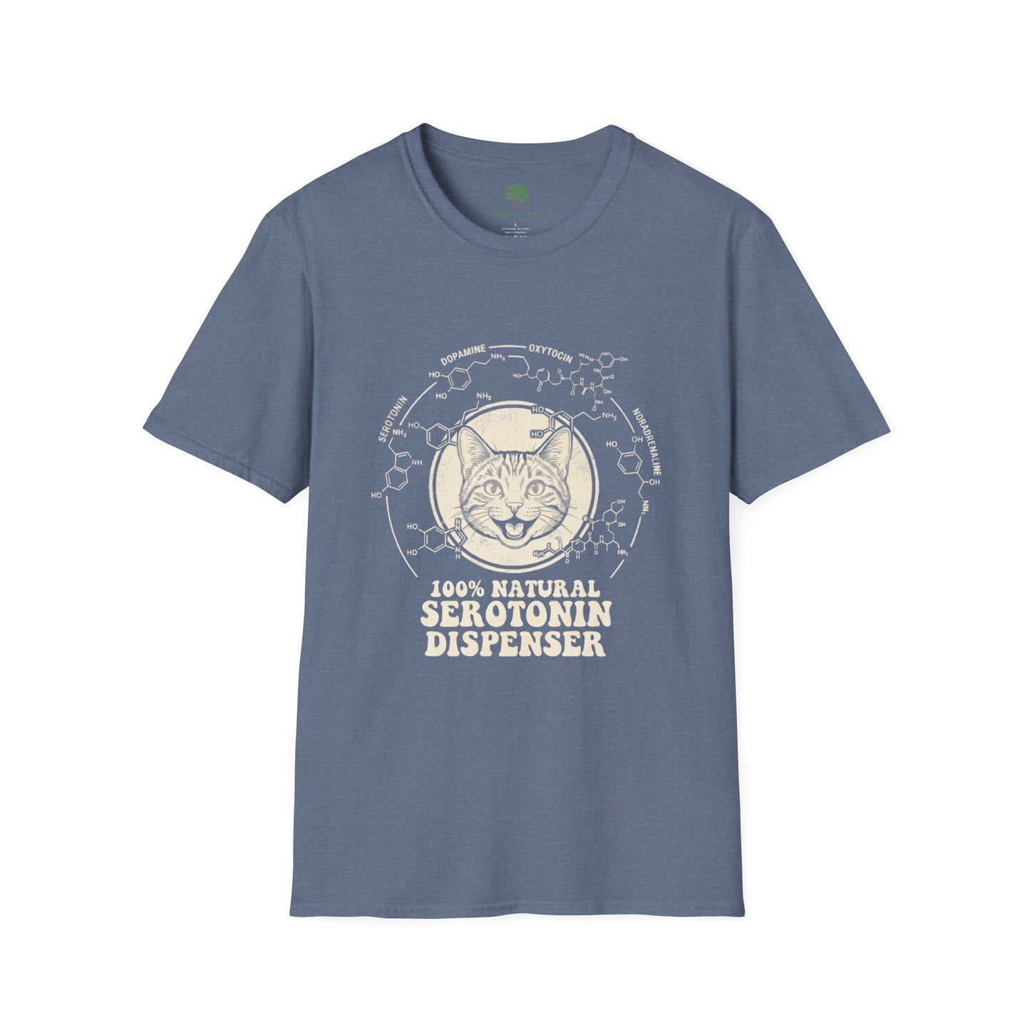 100% Natural Serotonin Dispenser Cat Graphic Tee