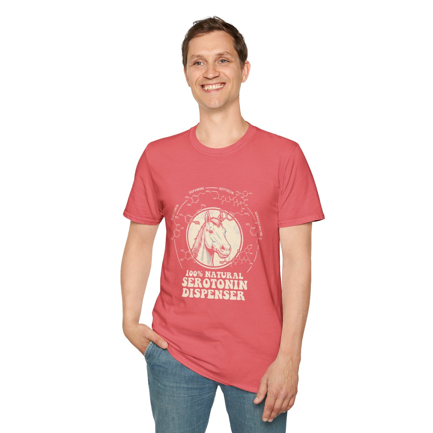 100% Natural Serotonin Dispenser Horse Graphic Tee