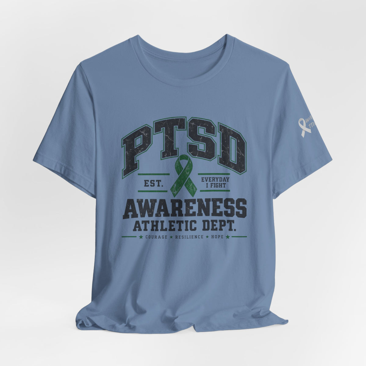 PTSD Awareness Athletic Department Green Ribbon Tee