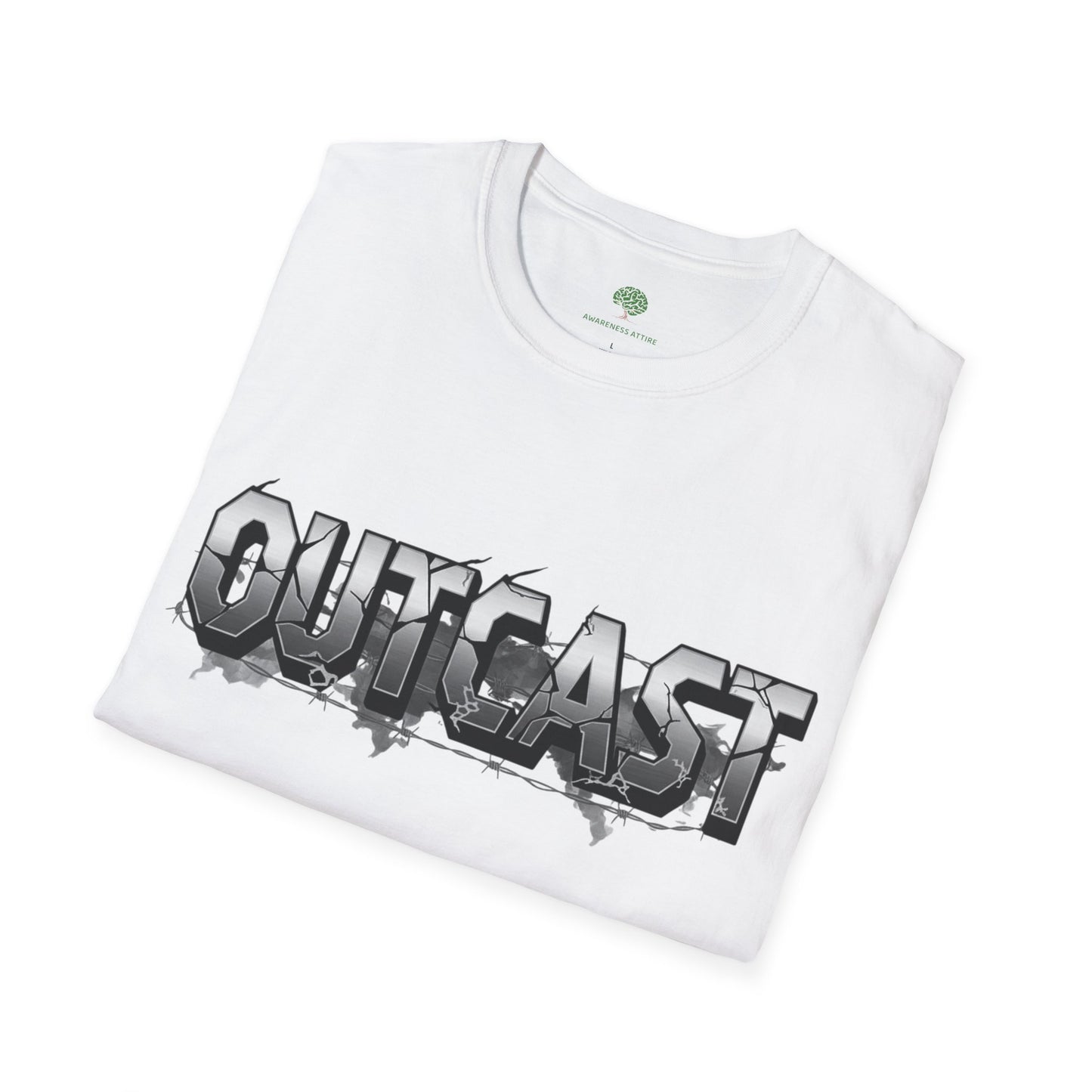 "Outcast" T-Shirt | Minimalist Typography Slogan Tee