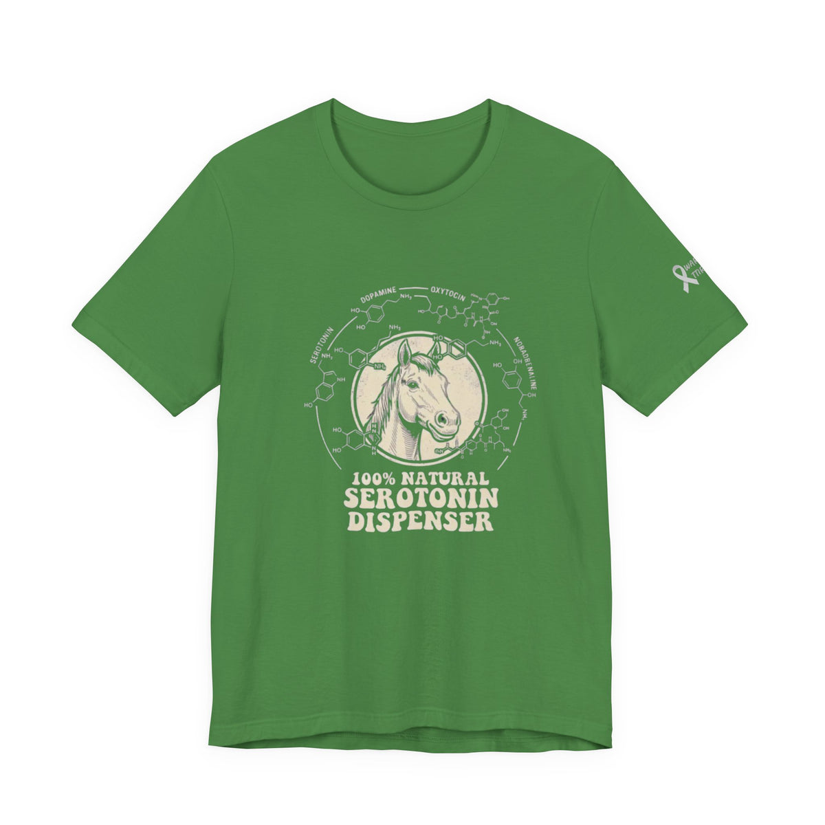 Horse 100% Natural Serotonin Dispenser T-Shirt | Equestrian Mental Health Graphic Tee