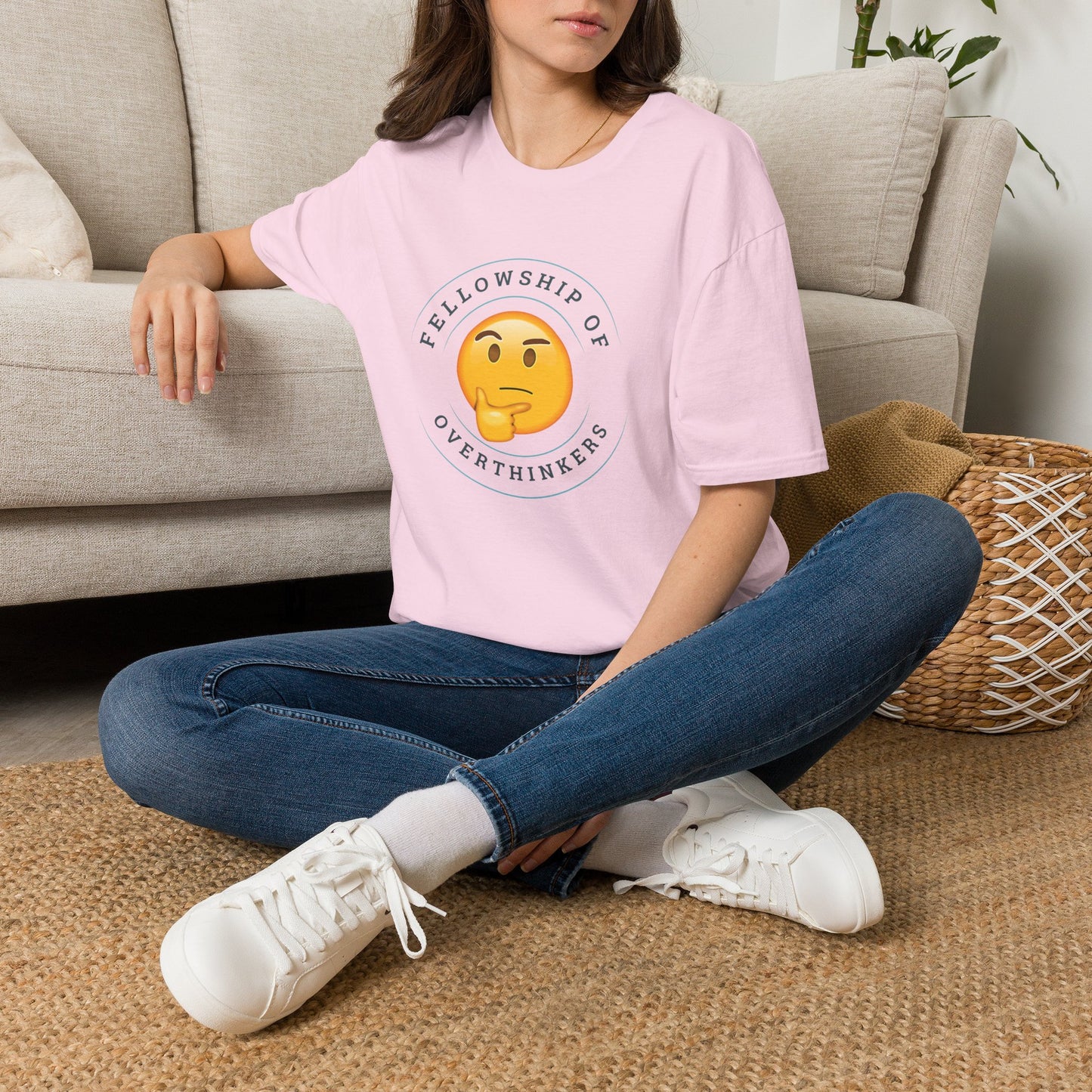 Funny Anxiety Graphic Tee - Fellowship of Overthinkers