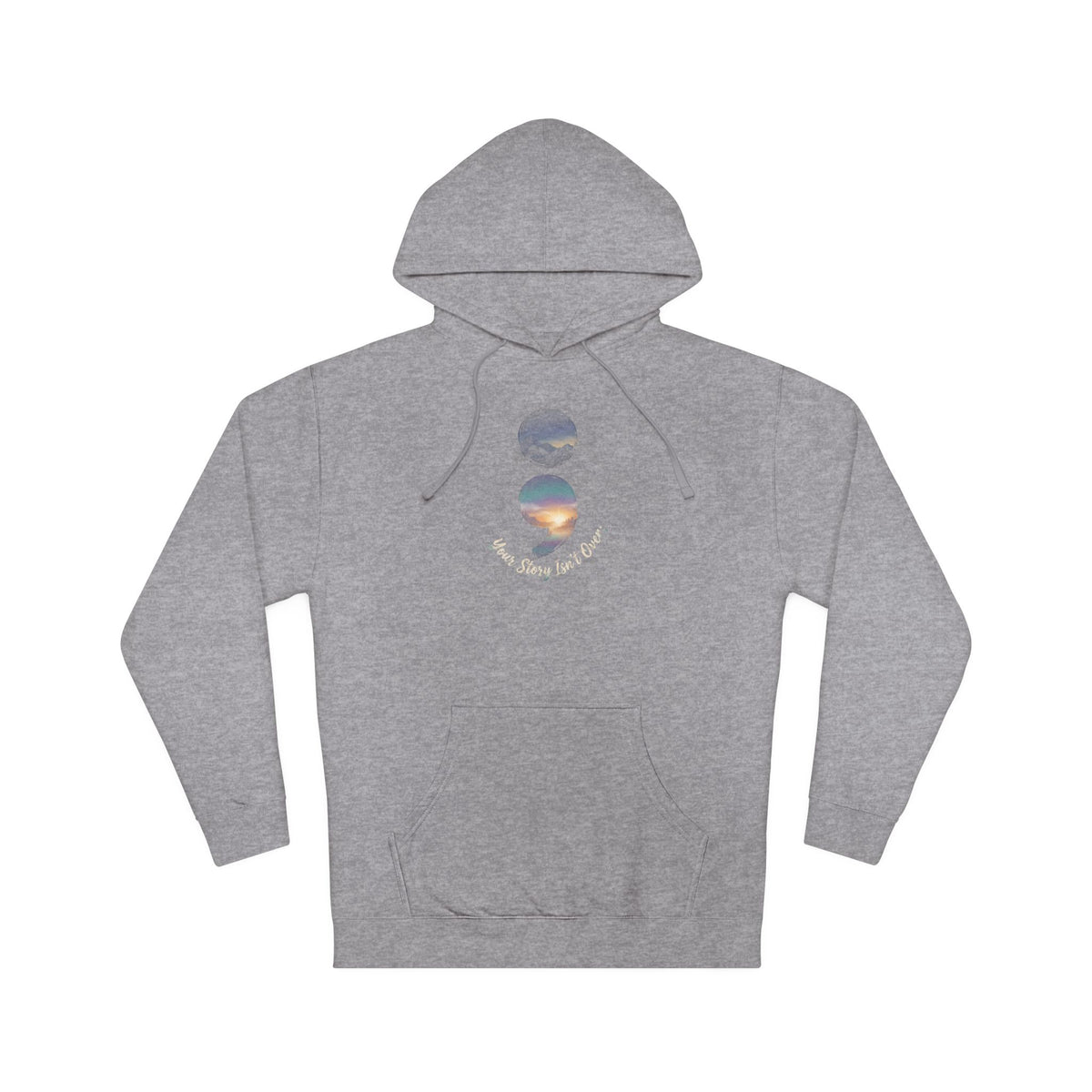 Your Story Isn’t Over Yet Semicolon Graphic Hoodie | Suicide Awareness & Mental Health Hoodie