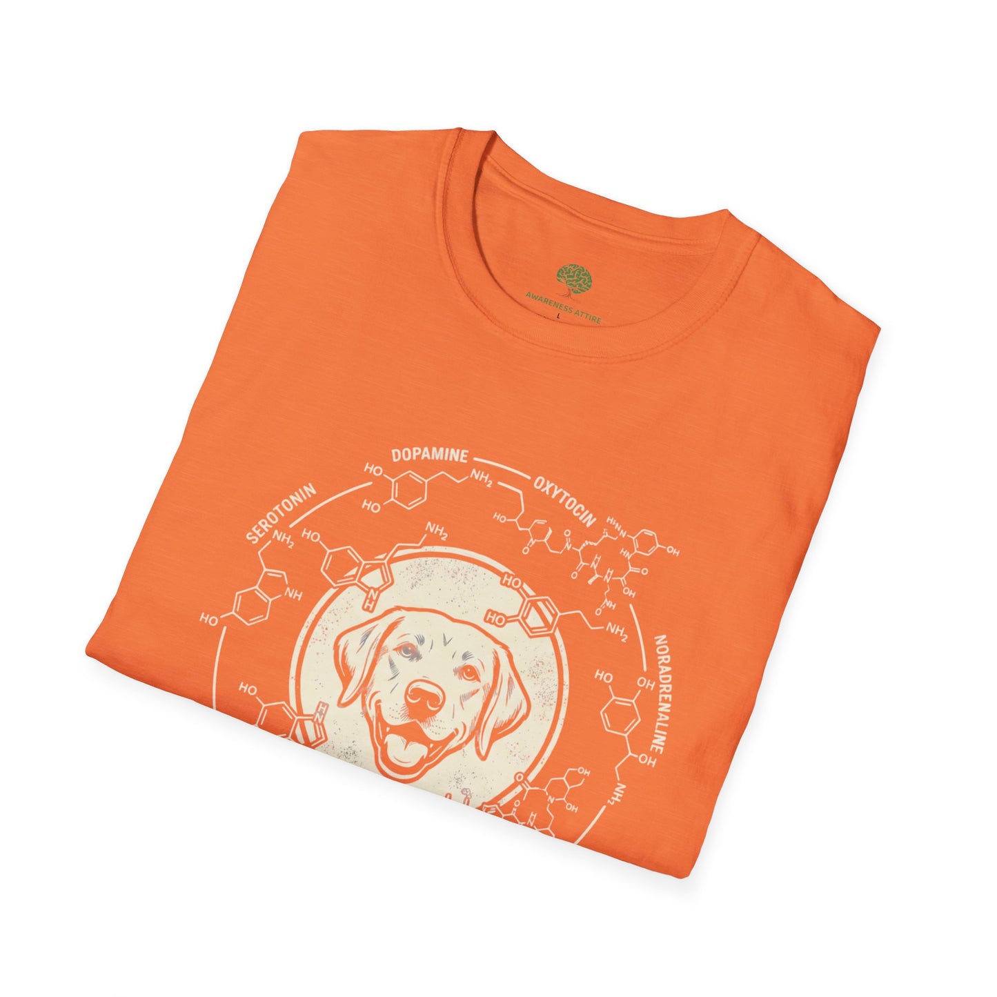Serotonin Dispenser Dog T-Shirt — 100% Natural Retro Pup Graphic Tee