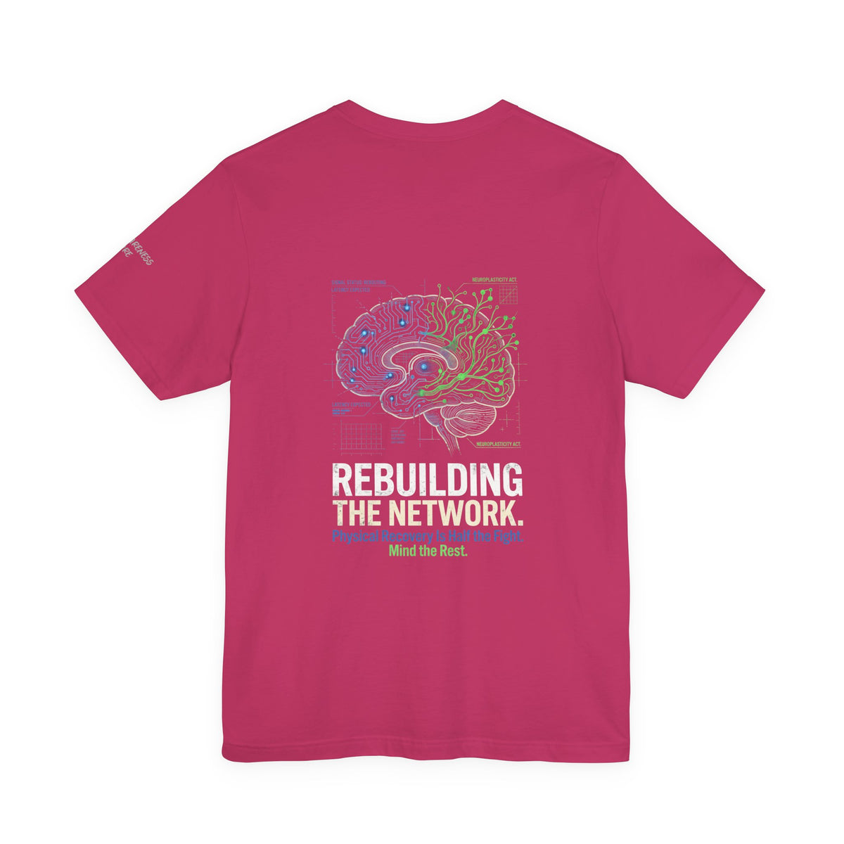 Rebuilding The Network Tee | Post-Stroke Depression & Neuroplasticity Heavyweight T-Shirt