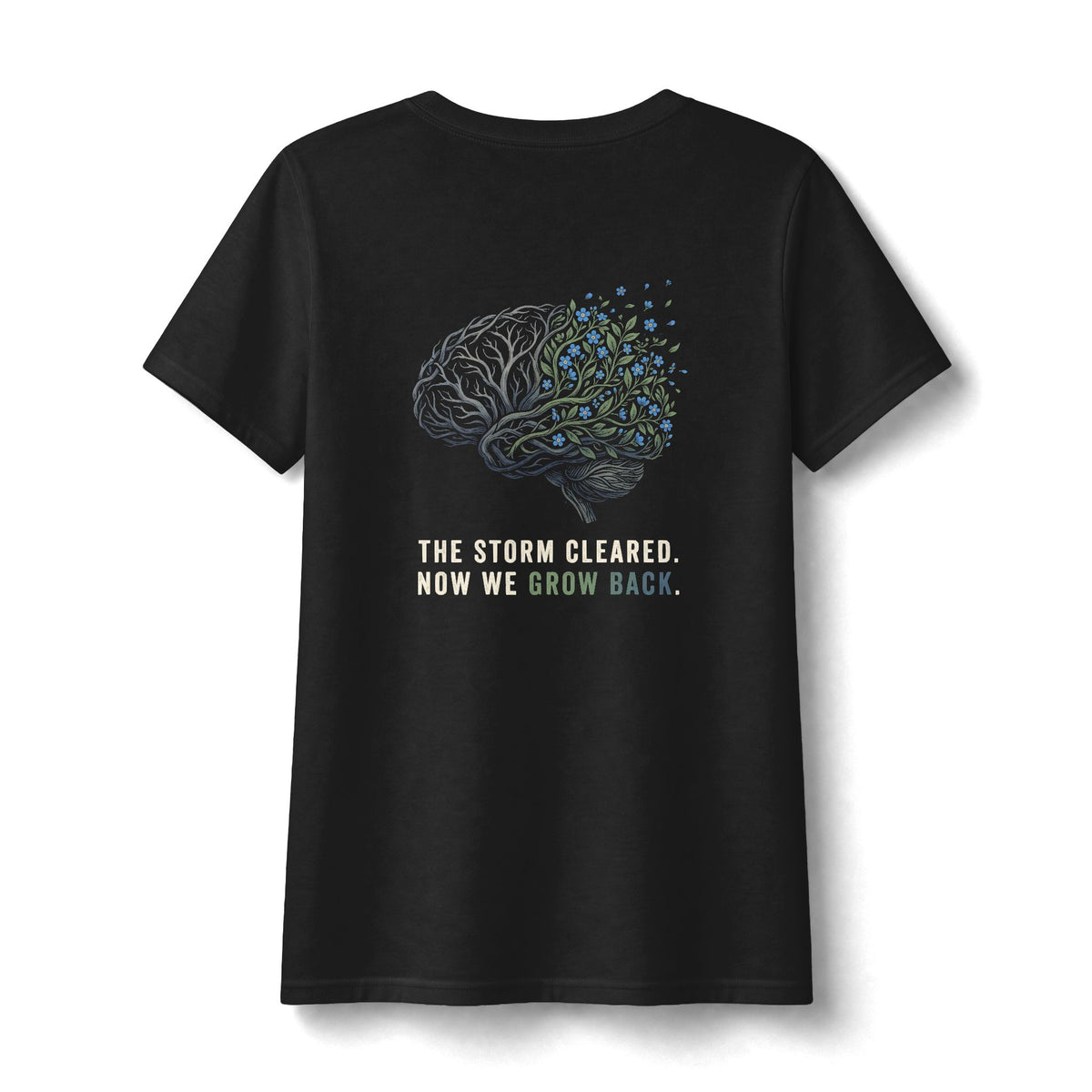 The Storm Cleared  V Neck| Post-Stroke Depression & Neuroplasticity V Neck