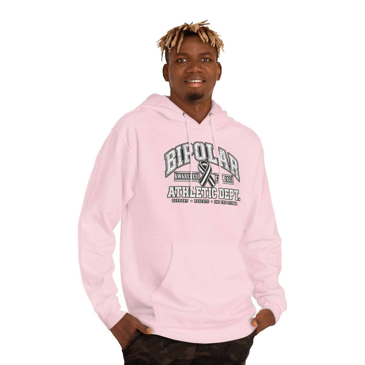 Bipolar Athletic Dept. Hoodie — Retro Varsity Mental Health Awareness Sweatshirt