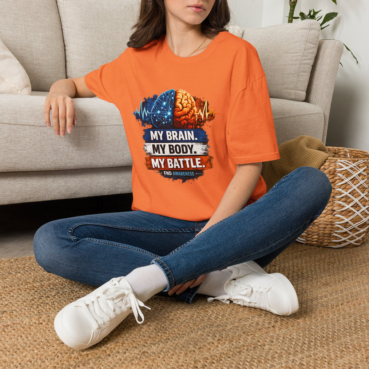 Brain Battle T-Shirt — “My Brain. My Body. My Battle.” Mental Health Awareness Tee