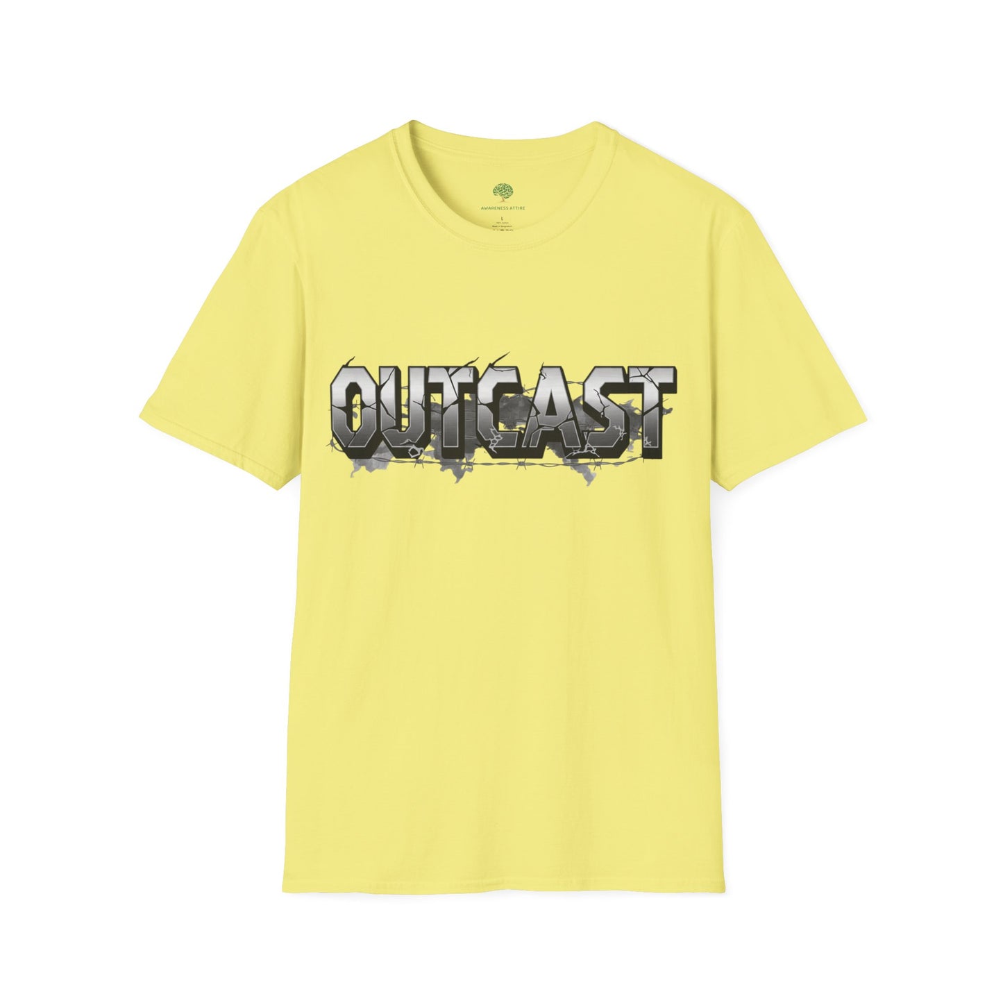 "Outcast" T-Shirt | Minimalist Typography Slogan Tee