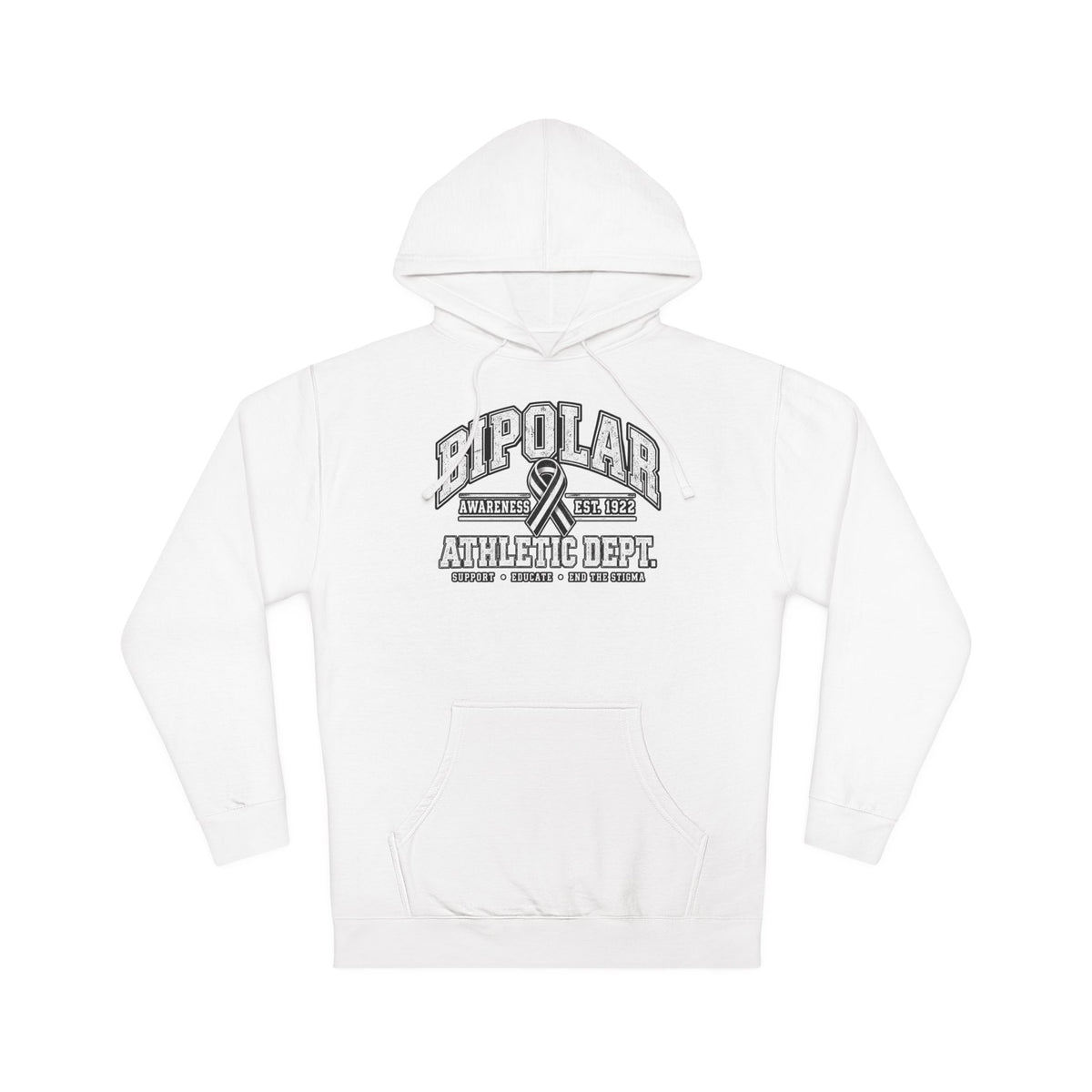 Bipolar Athletic Dept. Hoodie — Retro Varsity Mental Health Awareness Sweatshirt