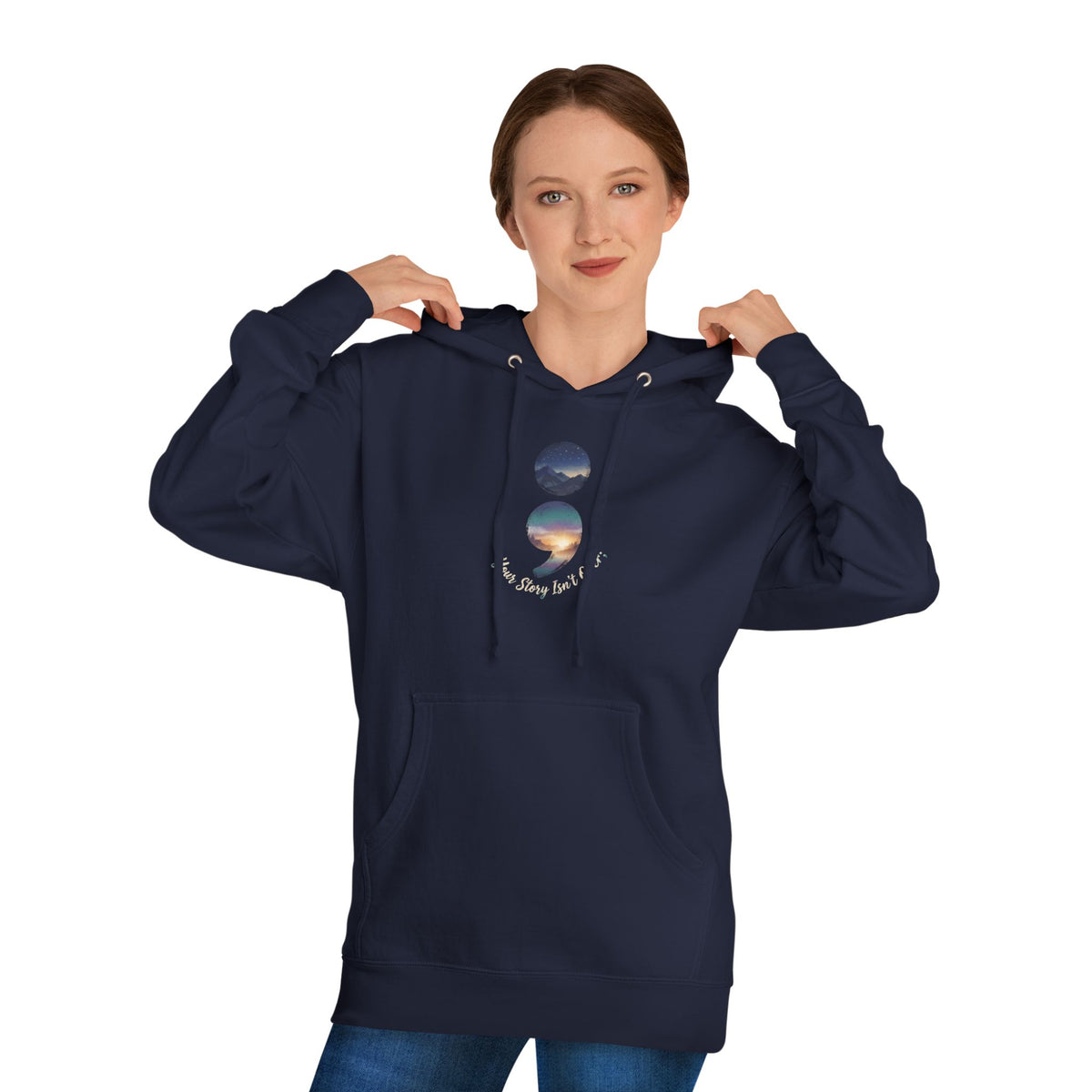 Your Story Isn’t Over Yet Semicolon Graphic Hoodie | Suicide Awareness & Mental Health Hoodie