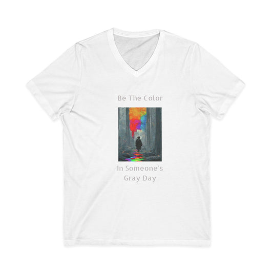 Unisex Be the Color V-Neck Tee
